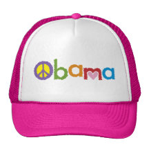 Peace Love Obama Mesh Hat