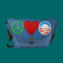 Peace Love Obama Rickshaw Messenger Bag rickshaw messenger bags
