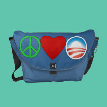 Peace Love Obama Rickshaw Messenger Bag messenger bags