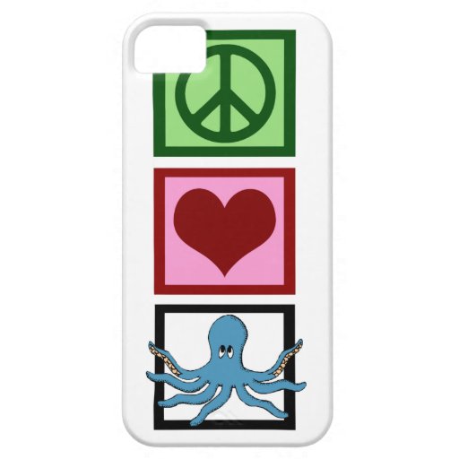 Peace Love Octopus iPhone 5 Cover