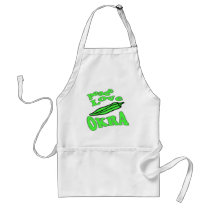 Peace Love Okra Comical aprons by figstreetstudio Peace Love Okra Comical aprons