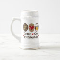 Peace Love Oktoberfest Stein mugs by HolidayTeesGifts Peace Love Oktoberfest Stein mugs
