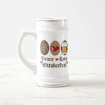 Peace Love Oktoberfest Stein mugs by HolidayTeesGifts Peace Love Oktoberfest Stein mugs
