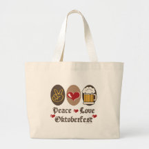 Peace Love Oktoberfest Tote Bag