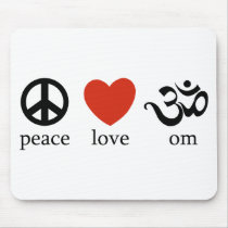 Peace Love Om Gift Mouse Pad