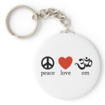 Peace Love Om Key Chain