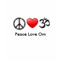 Peace Love Om Ladies Baby Doll T-Shirt (Fitted)
