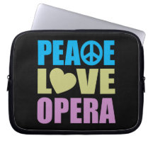 Peace Love Opera Laptop Computer Sleeve