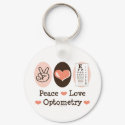 Peace Love Optometry Key Chain keychains by MedicalTeesGifts Peace Love Optometry Key Chain keychains
