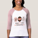 Peace Love Optometry Optometrist Raglan T-shirt by MedicalTeesGifts Peace Love Optometry Optometrist Raglan T-shirt
