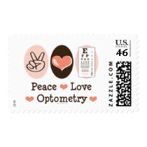 Peace Love Optometry Postage Stamp by MedicalTeesGifts Peace Love Optometry Postage Stamp