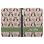 Peace Love Owl Kindle 3 Folio Case Kindle Keyboard Covers