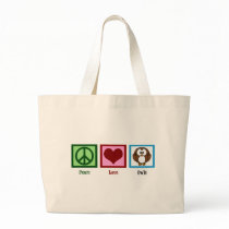 Peace Love Owls Canvas Bags