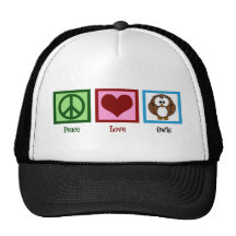 Peace Love Owls Hat