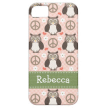 Peace Love Owls iPhone 5 Cases