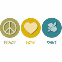 Peace Love Paint photo sculptures