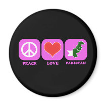 Peace Love Pakistan magnets