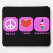 Peace Love Palestine Mouse Pad