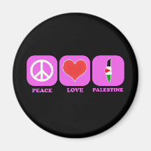 Peace Love Palestine Refrigerator Magnets
