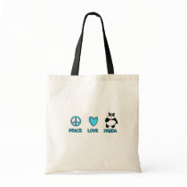 peace love panda bag