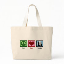 Peace Love Pandas Canvas Bags