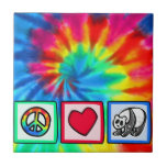 Peace, Love, Pandas Ceramic Tiles