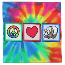 Peace, Love, Pandas Cloth Napkin