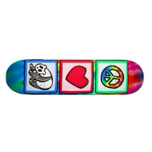 Peace, Love, Pandas Skate Deck