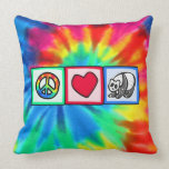 Peace, Love, Pandas Throw Pillows