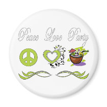 Peace Love Party Magnets