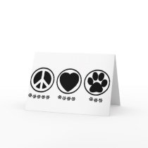Peace Love Paw Greeting Card