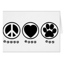 Peace Love Paw Greeting Card