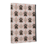 Peace Love Paw Print iPad Folio Case Cover