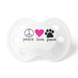 Peace Love Paws Baby Pacifier