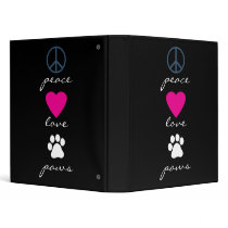 Peace Love Paws Binder