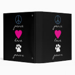 Peace Love Paws Binder