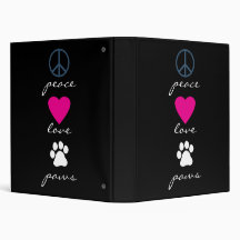 Peace Love Paws Binder