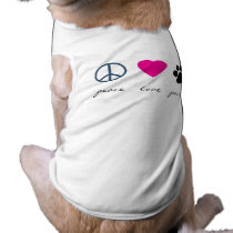 Peace Love Paws Pet Tshirt