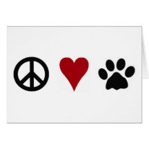 Peace-Love-Paws Greeting Card