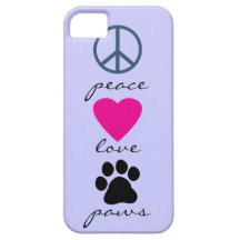Peace Love Paws iPhone 5 Cases