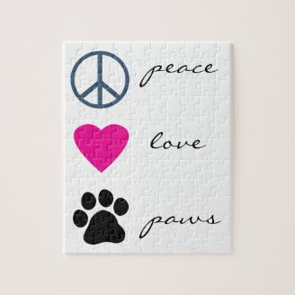 Peace Love Paws Jigsaw Puzzles