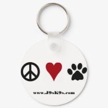 Peace-Love-Paws Keychain