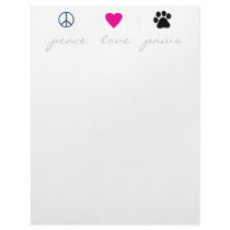 Peace Love Paws Custom Letterhead