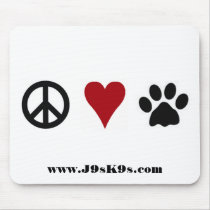 Peace-Love-Paws Mousepad by j9sk9s Peace-Love-Paws Mousepad