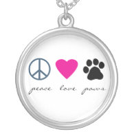 Peace Love Paws Custom Necklace