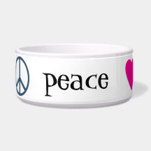 Peace Love Paws Dog Food Bowl