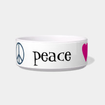 Peace Love Paws Cat Water Bowls
