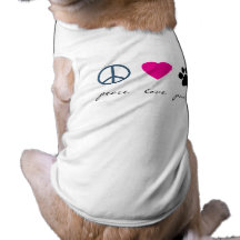 Peace Love Paws Pet Tshirt