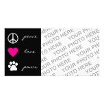 Peace Love Paws Photo Card Template
