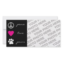 Peace Love Paws Photo Card Template
